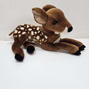 Douglas Deer Fawn Plush 16" Lying Down Realistic Stuffed Animal Wildlife Baby
